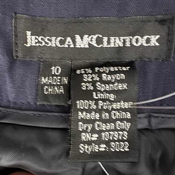 Jessica McClintock Navy Blue Dress Pants Size 10 - Picture 3 of 5